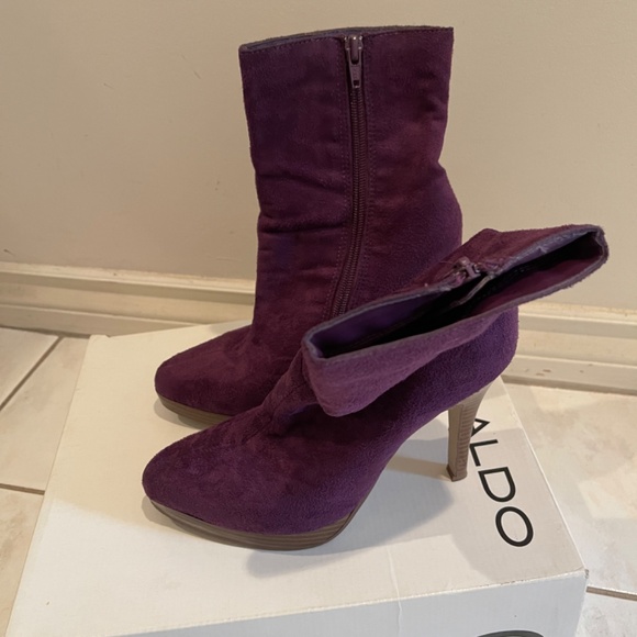 ALDO Suede Platform Heels Size 36.5 - Picture 2 of 4